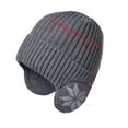 thumbnail image 3 of Njoeus Mens Womens Warm Knit Winter Beanie Hat with Earflap Hat Stocking Caps with Ears Daily Beanie Watch Cap, 3 of 5