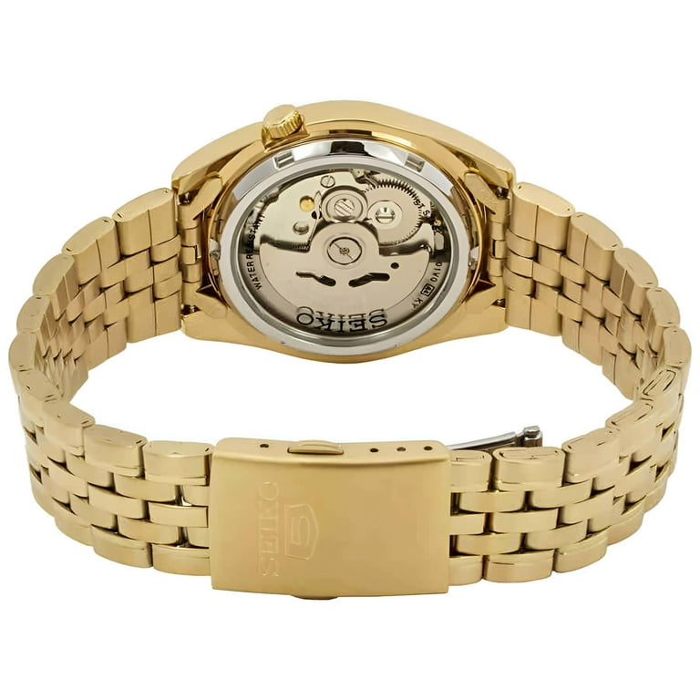 Seiko Men's Automatic 5 SNK366K Dress Watch, Gold Stainless Seiko Men's Automatic 5 SNK366K Dress Watch, Gold Stainless