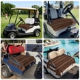 thumbnail image 6 of Golf Cart Seat Covers for 2 Seater,Dark Brown Wooden Microfiber Cart Seat Towel Blanket,Vintage Western Country Wooden Board Absorbent Breathable NonSlip Bench Seats Protector for Golf Course 51"x31", 6 of 9