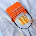 thumbnail image 4 of Speedweve Darning Loom Weaving Loom for Beginners Kids Adults, 1 Darning Needle+1 Crochet Hook Mini Loom for Mending, 12 Hooks Speedweve Type Weave Tool Knit Patch Kit for Jeans Socks Clothes, Beige, 4 of 5