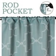 thumbnail image 3 of Superior Trellis Blackout Rod Pocket Curtain Panel Pair, Set of 2 Curtains, 26"W x 63"L, Teal, 3 of 6