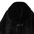 thumbnail image 5 of Ecqkame Womens Sherpa Cape Shawl Faux Fur Collar Tie Front Fleece Lined Warm Poncho Winter Warm Soft Dressy Outerwear Black Free Size, 5 of 5