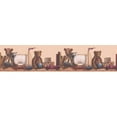 thumbnail image 5 of Dundee Deco's Peel and Stick Wallpaper Border - Kids Brown Maroon Blue Toys Wall Border Retro Design, 15 ft x 7 in, Self Adhesive, 5 of 6
