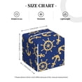 thumbnail image 4 of Fotbe Anchors and Nautical Porta Pañuelos Decorativo de Cuero, Caja Cuadrada Moderna para Pañuelos Faciales, Organizador y Dispensador 5x5x5'', 4 of 7