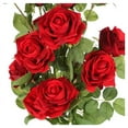 thumbnail image 5 of Nearly Natural Red Roses with Cylinder Vase Silk Flower Arrangement, 5 of 6