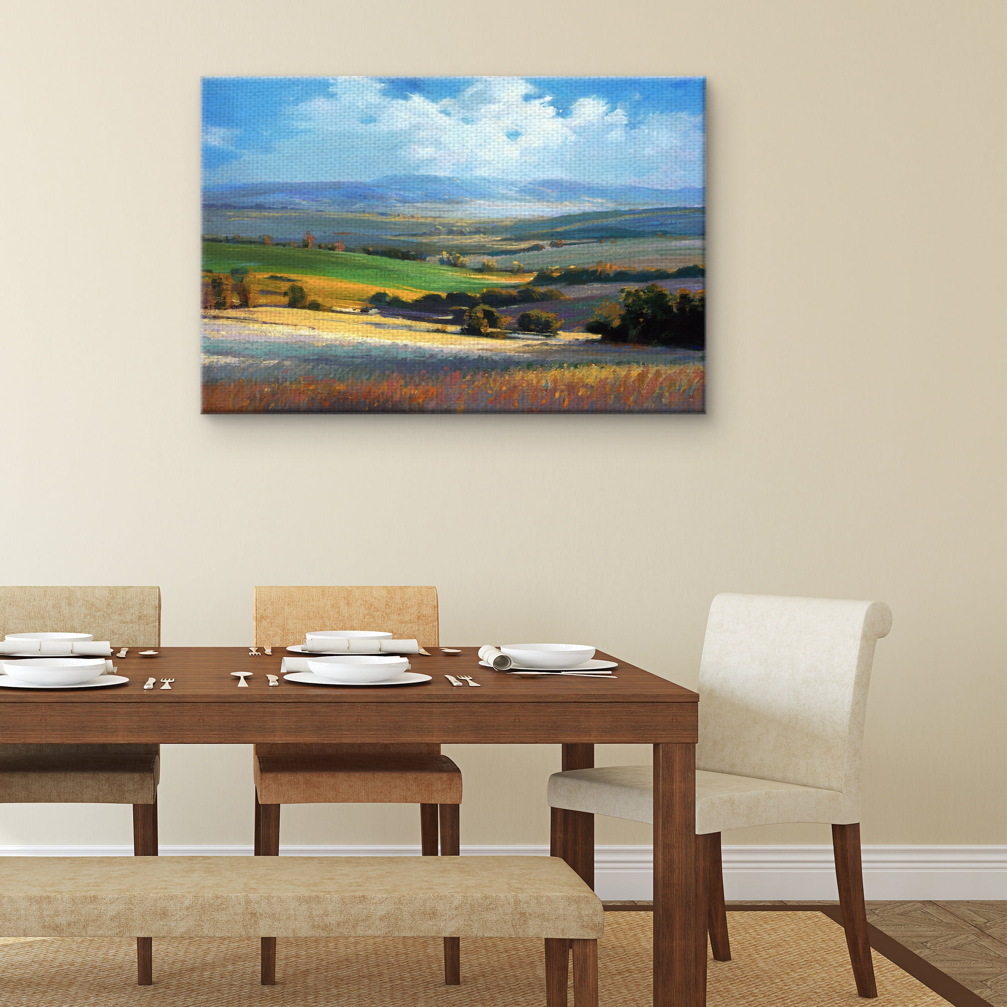 Masterpiece Art Gallery Fields Nature Landscape By Ashley David Canvas Art Print 24" x 36"