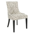 thumbnail image 3 of SAFAVIEH Becca 19''H Zebra Dining Chairs Ivory / Grey, 3 of 7