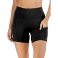 thumbnail image 4 of SAYFUT Women's High Waist Workout Yoga Shorts with Out Pockets Tummy Control Athletic Sports Pants, 4 of 7