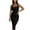 Black, variant on Elainilye Fashion Women Dresses Summer Sleeveless Solid U-Neck Buttocks Slimming Dresses Bodycon Dress,Blue