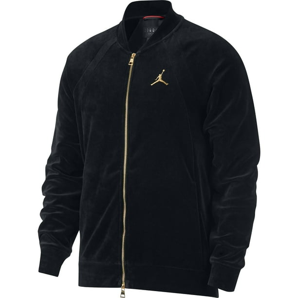 Jordan Air Jordan Velour Full Zip Men's Track Jacket BlackGold