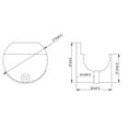 thumbnail image 4 of Miseno Mbdh0606x78 78-3/4" Single Roller Round Rod Barn Door Hardware Kit - Stainless, 4 of 7