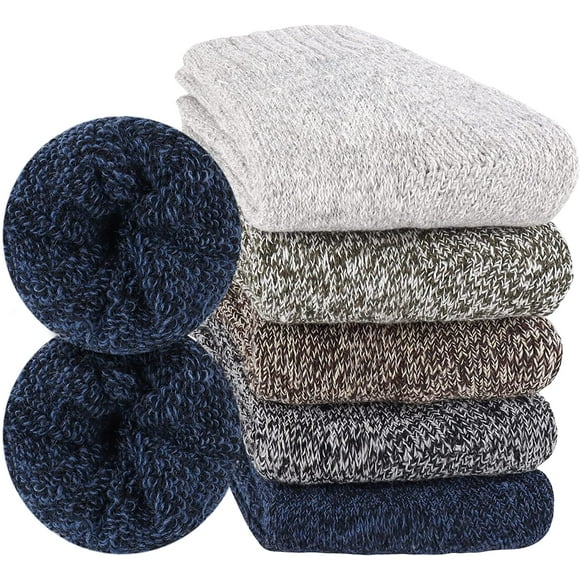 Chaussettes Épaisses en Laine pour Femmes Chaussettes Chaudes d'Hiver Thermiques