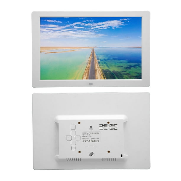 Marco de Fotos Digital de 12,1 Pulgadas, Pantalla LCD, Marcina de Publicidad HD Para Imagenes, Música, Vídeos Con reloj, Calendario, Aspertador, Interruptor de Temporizador