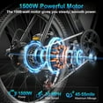 thumbnail image 2 of F26-1500W Off-Road Electric Bike, 26" Tire 55 Miles Electric Bike ,48V 10.5 Internal Battery (Removable), Top Speed 30MPH, Electric Mountain Bike Beach Bike, Professional 7 Speed ​​UL2849, 2 of 11