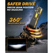 Auxbeam 9005 LED Headlight Bulbs, Brightest HB3 Headlight Bulbs, 120W 25000LM GX Series 6500K Cool White | 2 Bulbs