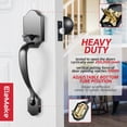 thumbnail image 2 of Front Door Handle Exterior/Interior Front Entry Handleset with Door Knob Passage Keyless Entry Door Lock Reversible for Left & Right Handed Door | Matte, 2 of 6