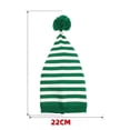 thumbnail image 2 of Adult Christmas Santa Hats Knitted Striped Beanie Hats Soft Warm Winter Caps for Women Men Xmas Holiday Clothing Accessory, 2 of 7