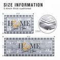 thumbnail image 2 of WannaToo Kitchen Mats 2Pcs, Anti Fatigue Kitchen Rugs and Mats, Non-slip Cushioned Floor Comfort Mat for Kitchen, Doorway, Sink, Laundry, 17"x27"+17"x47",Plaid Home, 2 of 8