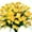 Yellow, variant on Sinhoon Artificial Daisies Flowers Outdoor UV Resistant 12 Bundles Fake Faux Plants Shrubs Plastic Bushes for Hanging Planter Indoor Outside Decor (Yellow)