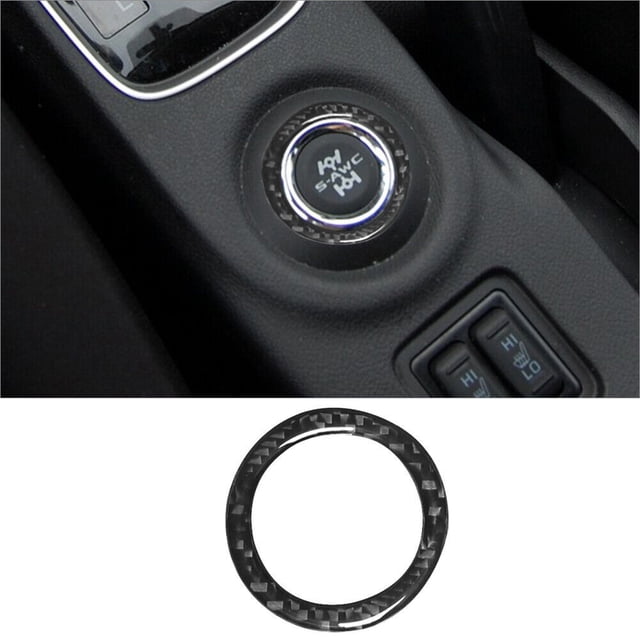 Real Bright Soft Car Interior Carbon Fiber Sticker DecorationCarbon Fiber Interior 4WD Switch Button Ring For Mitsubishi OutlanderAuto Car Protection Interior Accessories
