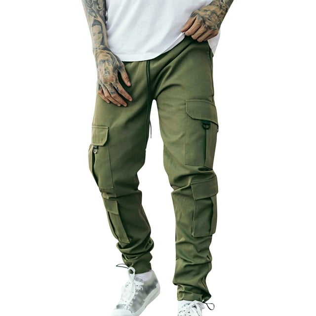 Men's Cargo Pants for Everyday Wear Featuring All Season Comfort Casual Solid Color Trousers with Practical Pockets Durable Fit and Versatile Style for Men