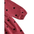 thumbnail image 4 of EYIIYE Robe pour Fillettes Imprimé Cœur Manches Longues Col Rond à Volants, 4 of 6