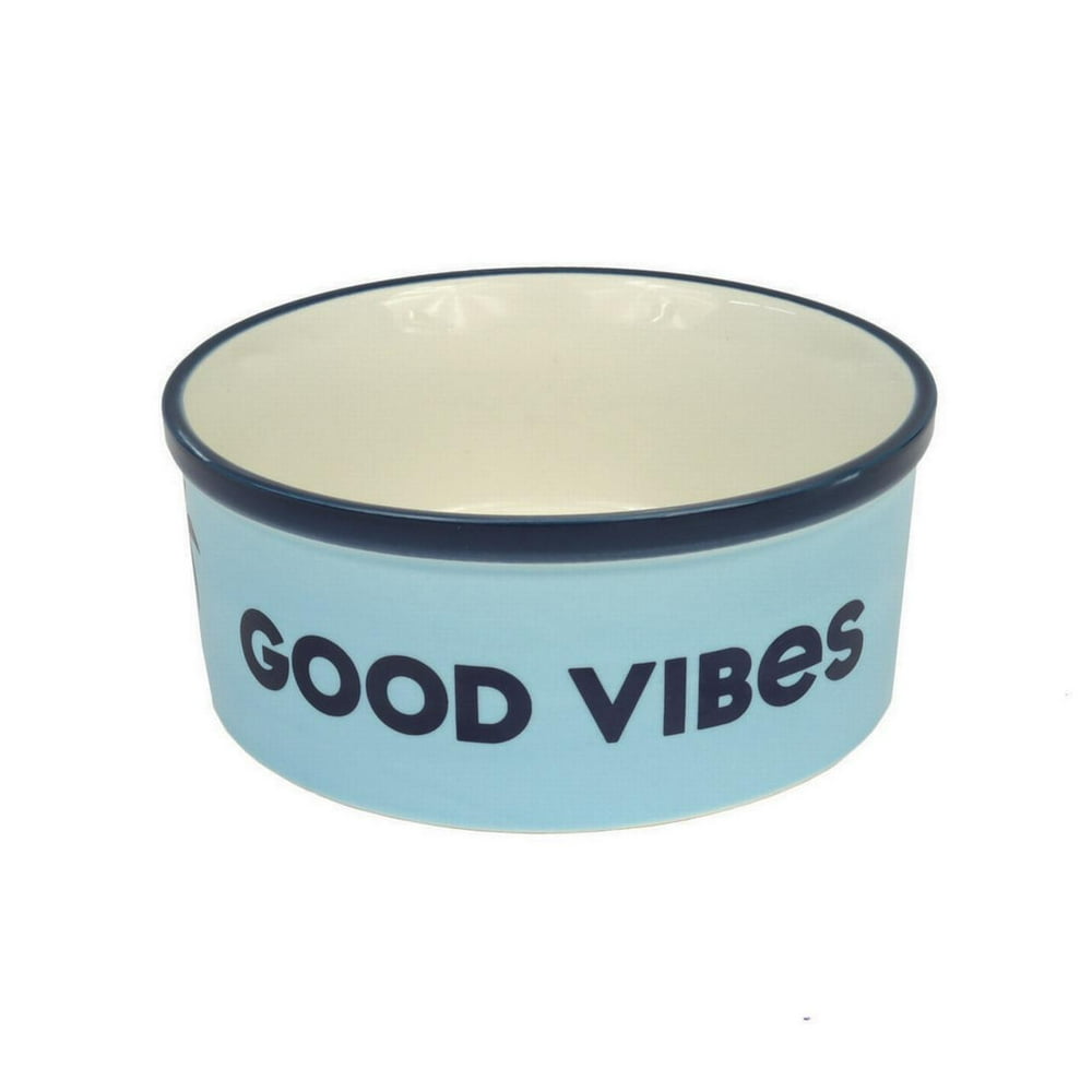 Life is GoodÃ Â® Ceramic Dog Bowls, Light Blue, 13 oz. (Small Medium