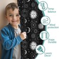 thumbnail image 3 of Blackout Kids Curtains,Black White Zodiac Sun Moon Pattern Childrens Insulated Curtains Set Of 2,Bedroom Essentials,Toddler Room Decor 42"x54", 3 of 5