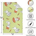 thumbnail image 5 of Cute Rabbit Carrot Dish Towels Set of 6, Bunny Washable Tea Towels Dishcloths Lint-Free 18x28 Inch Fast Drying for Kitchen Restaurant Bar Clean, 5 of 7