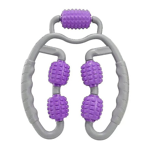 Masajeador muscular, abrazadera de rodillo de masaje de espuma con anillo, masajeador de piernas de mano, relajante muscular multifuncional para cuello, brazos, piernas, alivio del