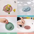 thumbnail image 2 of DEELLEEO Shower Drain Covers Hair Catcher Rubber Drain Protector Sink Strainer for Bathtub Kitchen Bathroom Funnel Filter5 Colors in 1 Pack Multi-color, 2 of 5