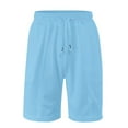 thumbnail image 2 of Mens Shorts Clothing Under $10 New Style Solid Color Casual Fashion With Pockets Lacing Waist Short Pants, 2 of 4