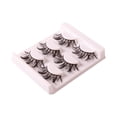 thumbnail image 1 of 3x pestañas postizas pestañas esponjosas, 3 pares de pestañas superiores, paquete múltiple, resistente al agua, pestañas artificiales 3D suaves Estilo E, 1 of 8