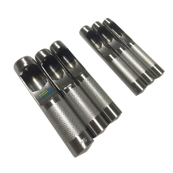 6 Piece Hollow Punch Leather Grommet Hole Punch Steel Hollow Punch Metal, Plastic Hollow Punch
