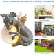thumbnail image 4 of Estatua de dragón estatuilla de jardín con energía Solar luces LED estatuas al aire libre decoración al aire libre, esculturas de jardín Adepaton WMPH-1480, 4 of 9