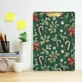 thumbnail image 2 of FORMRS Acrylic Clipboard with Low Profile Clip Standard A4 Letter Size, 12.5" x 9", Christmas Candy Cane, 2 of 8
