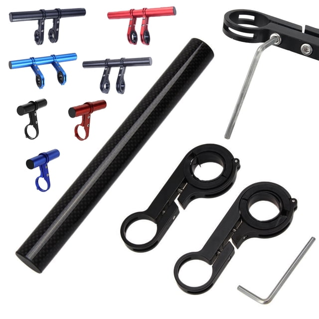 Bike Handlebar Extender Handle Bar Extended Bracket Extension Alloy bracket bike handlebar Holder Mount, Red, 10cm, Extended Bracket