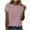 Pink, variant on Uaswgudfs Women's Casual Summer Beachwear Oversizes Fit Round Neck Short Sleeve Blouse with Resort Style Vacation T-Shirt Top