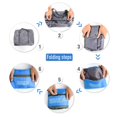 thumbnail image 4 of Gustave Foldable Travel Duffel Bag Water-Resistant Lightweight Personal Item Bag Carry on Luggage Weekender Overnight Tote Bags for Men Women "Blue", 4 of 8