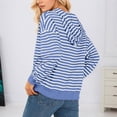thumbnail image 5 of SGMVNU Sweatshirts for Women Hoodie Pullover Striped Hooded Sweatshirt Long Sleeve Casual Pullover Top Soft Athletic Sweatshirt with Front Pocket Workout Winter Clothes(Blue, Size 2XL), 5 of 5