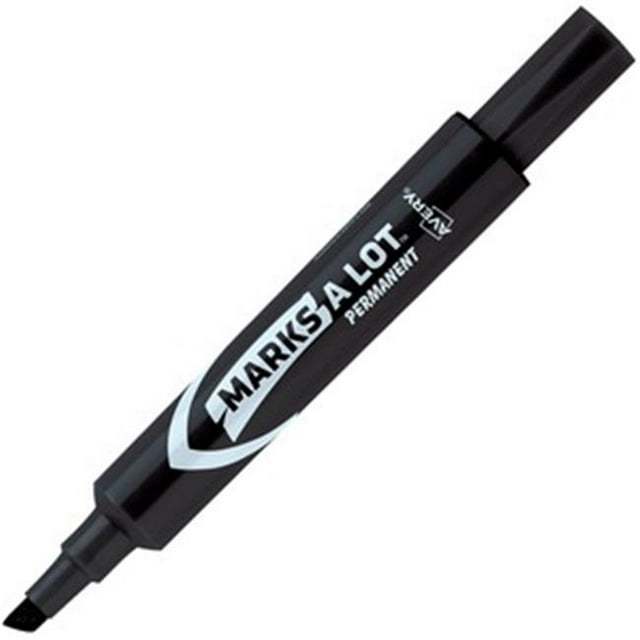 Avery AVE07888 Marks-A-Lot Desk-Style Permanent Chisel Marker, Black - Regular