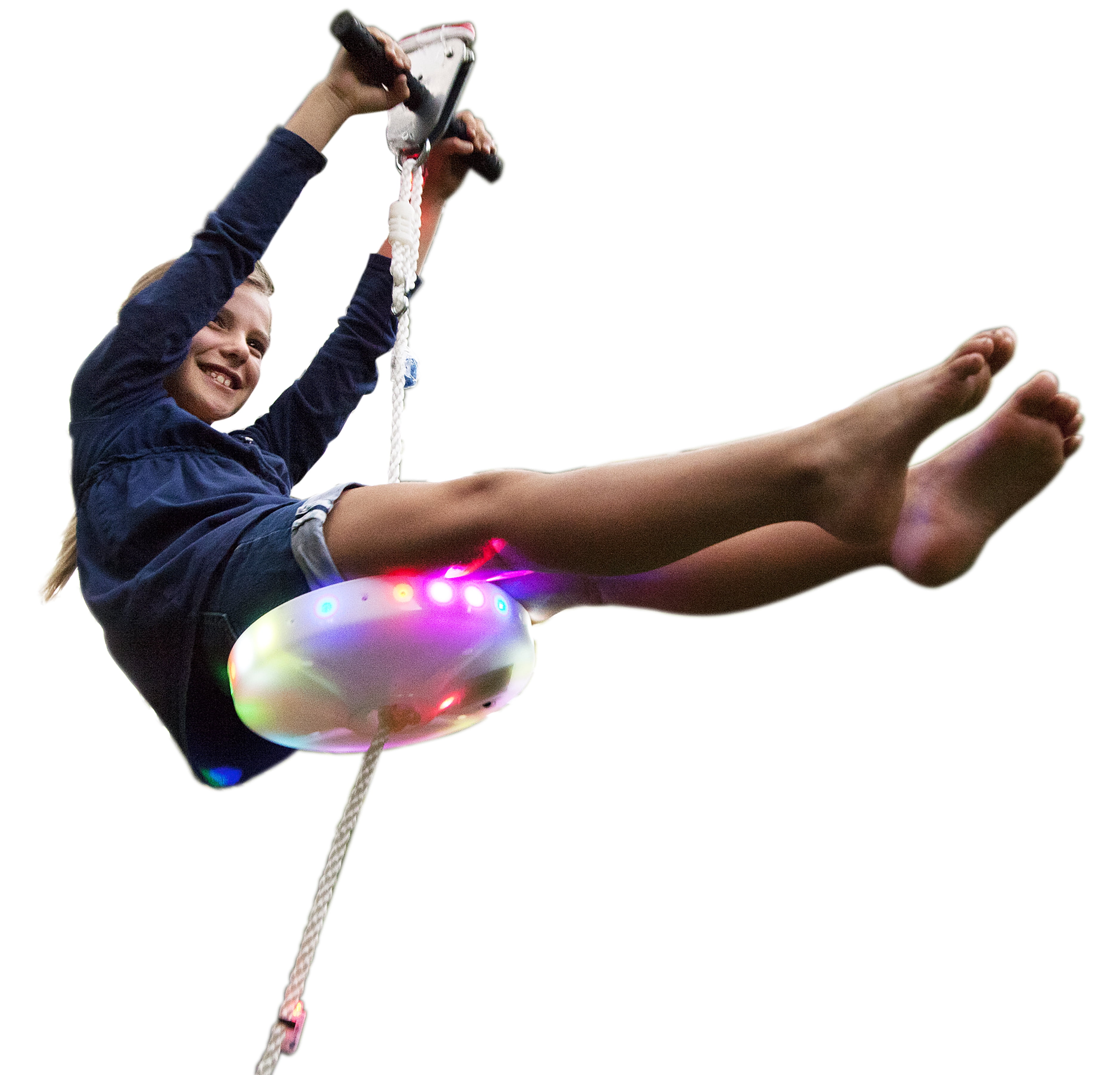 Slackers 100 foot Night Riderz Zipline Kit with Light Up Seat Walmart