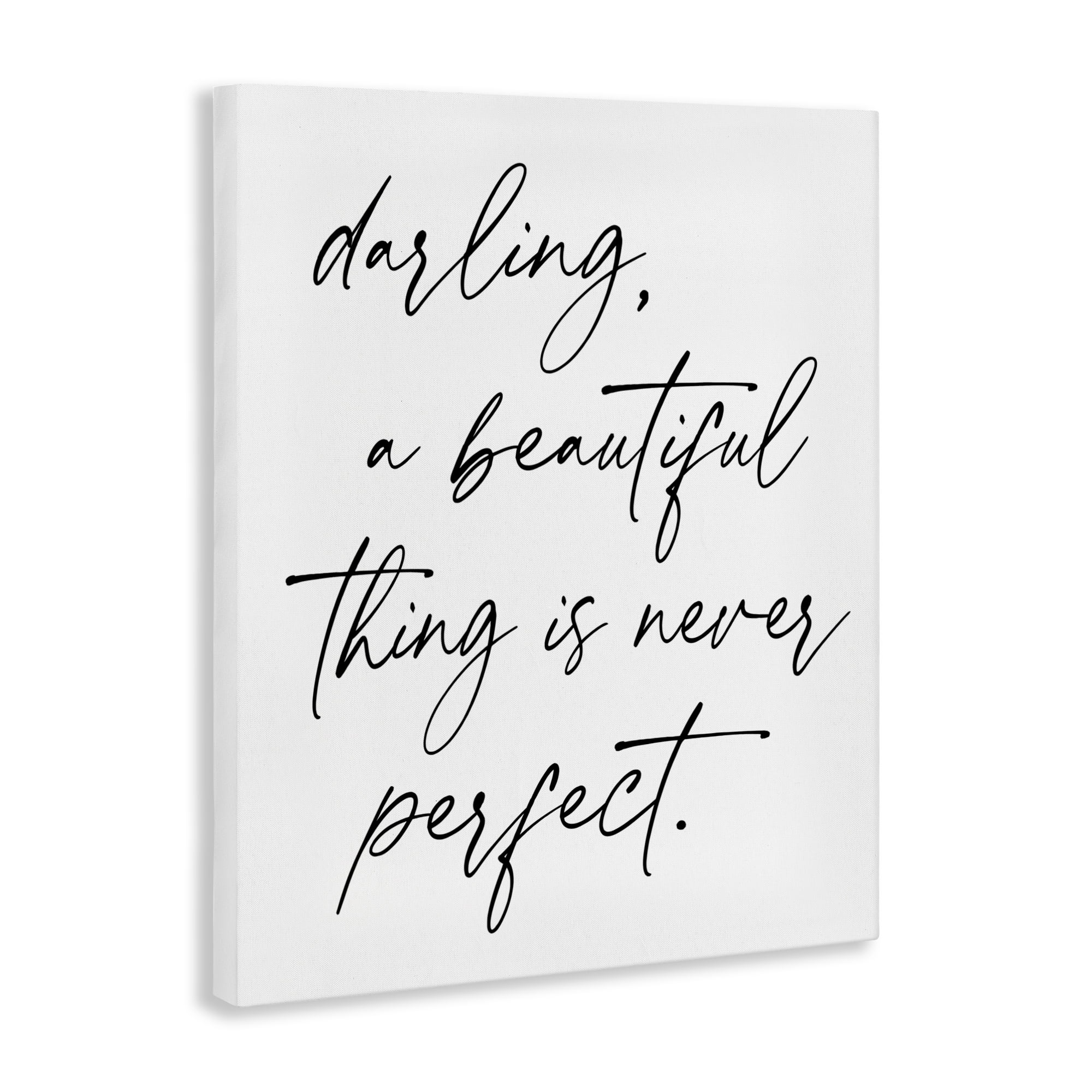 A Beautiful Thing Is Never Perfect Canvas Wall Art, design by Lettered and Lined
