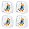 thumbnail image 1 of 4X 60-Minute Visual Timer with Night Light, Countdown Timer,Pomodoro Timer with Rainbow Pattern for Kids White, 1 of 4
