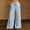 *Blue, variant on ClodeEU Women's High Waist Striped Linen Blend Wide Leg Pants,Casual Loose Trousers with Pockets Blue,Women's Plus L
