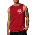 thumbnail image 2 of 4th of July Shirts for Men Muscle Tank Tops Sleeveless Graphic American Flag Beach Hawaiian T-Shirts, 2 of 4