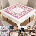 thumbnail image 6 of Floral Mahjong Mat with Rules, 31.5*31.5in Anti Slip American Mahjong Mat for Table, Noise Reduction, Neoprene Mah jongg Mats with Carrying Bag & 3 Dices, Mahjong Set Gift, Board Tile Games Mats, 6 of 7