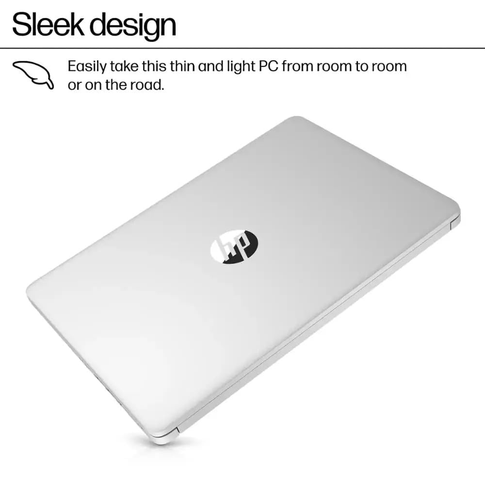 HP 14 Laptop Ultra Thin & Light, Intel N150 Quad-Core Processor, 8G RAM, 128GB SSD, HDMI, USB-C, WiFi 6, SD Card Reader, Microsoft Office 365 Included, Windows 11, Silver, XtreDura Accessories