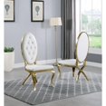 thumbnail image 4 of Mixed 9pc Dining Set with White Faux Leather Side Chairs and Arm Chairs, 4 of 5