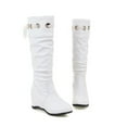 thumbnail image 7 of Wavsuf Western Boots for Women Wide Calf Round Toe Tie Hip Lace Mid Calf White Shoes Size 40, 7 of 7